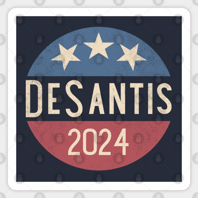 Vintage Ron DeSantis for president in 2024 Sticker by Etopix